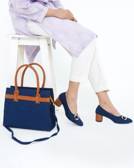 Br_Vintage Velvet Duo – Retro Blue & Brown Charm Reimagined
